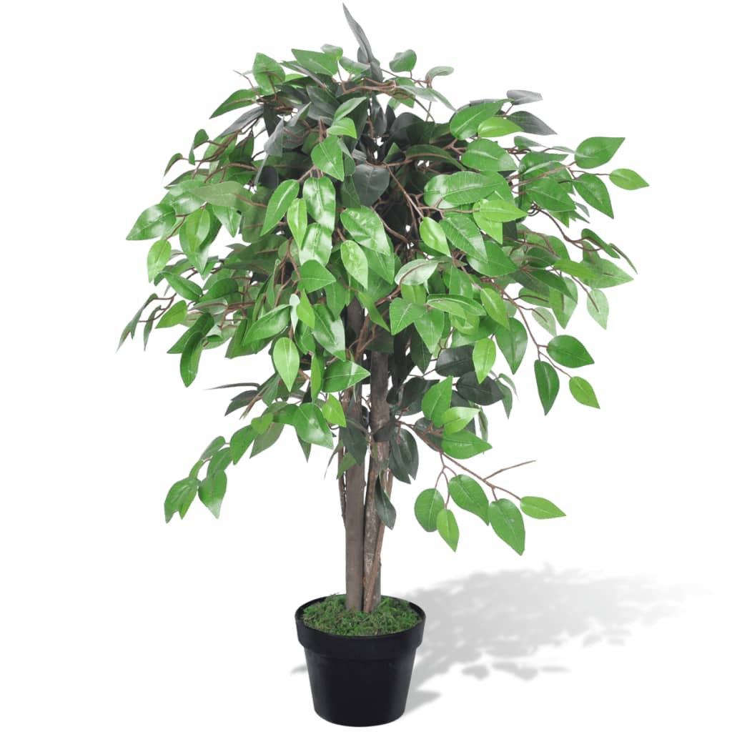 Vetonek Planta artificial árbol ficus con macetero 90 cm  