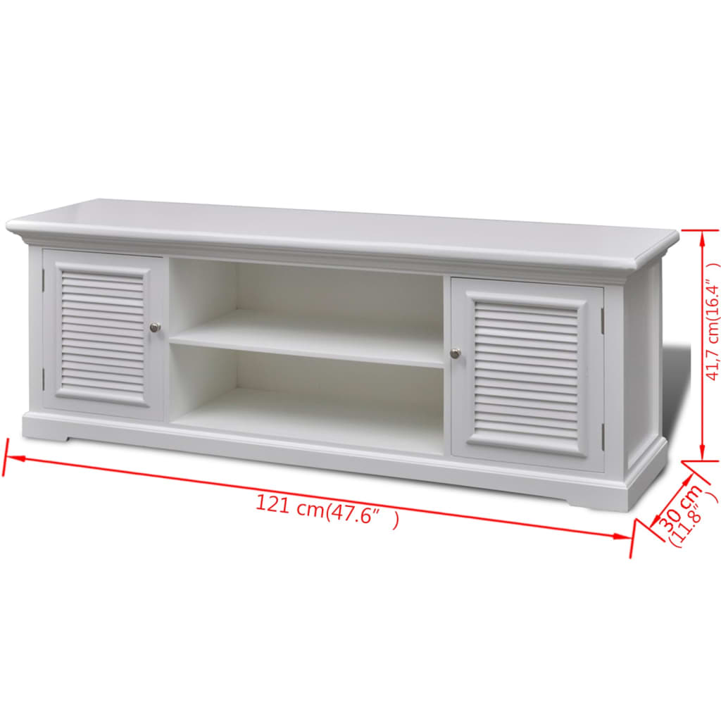 Mueble para TV de madera blanco vidaXL