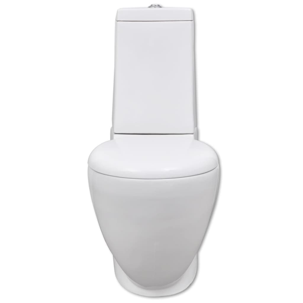 Juego de váter WC y bidé de cerámica blanco