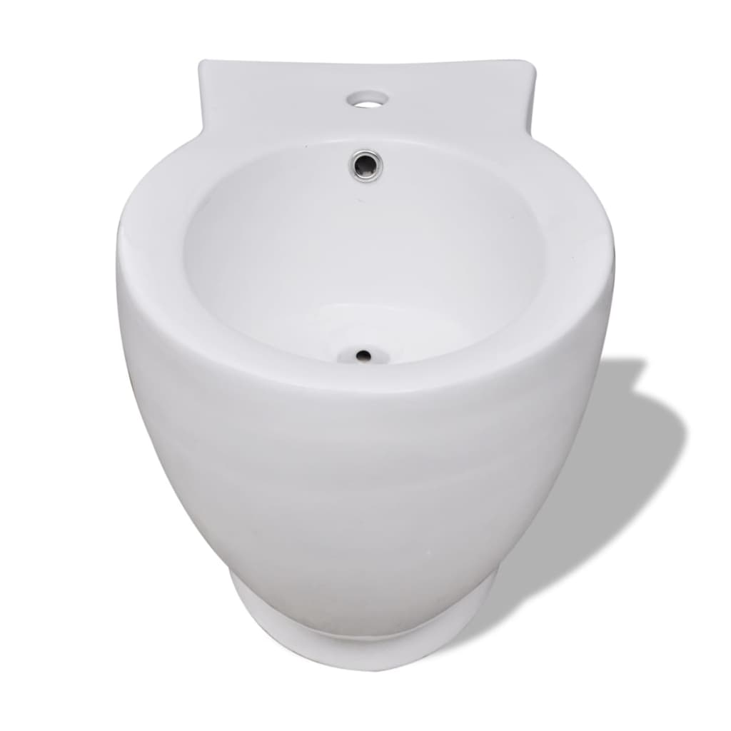 Juego de váter WC y bidé de cerámica blanco vidaXL