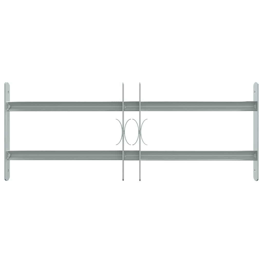 Adjustable window security grille with 2 bars 500-650 mm 