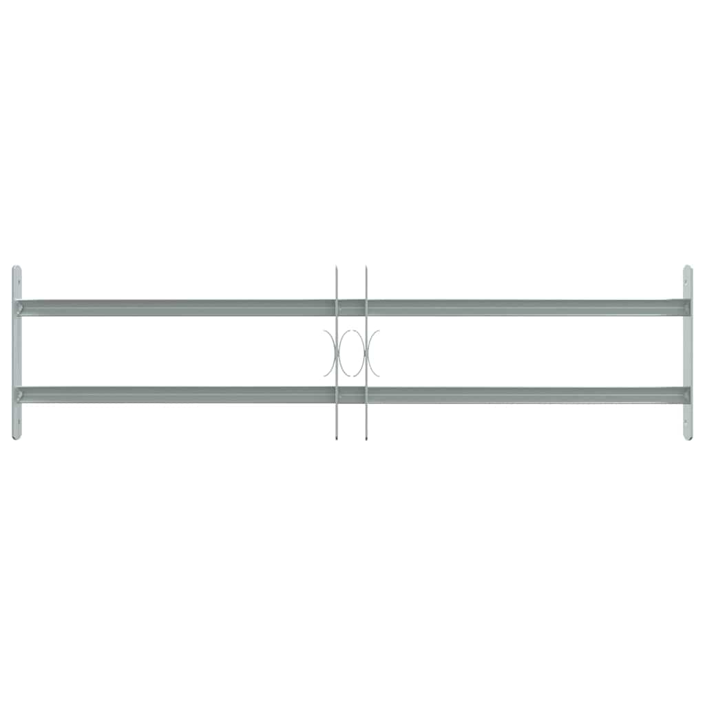 Adjustable security window grille with 2 bars 700-1050 mm 