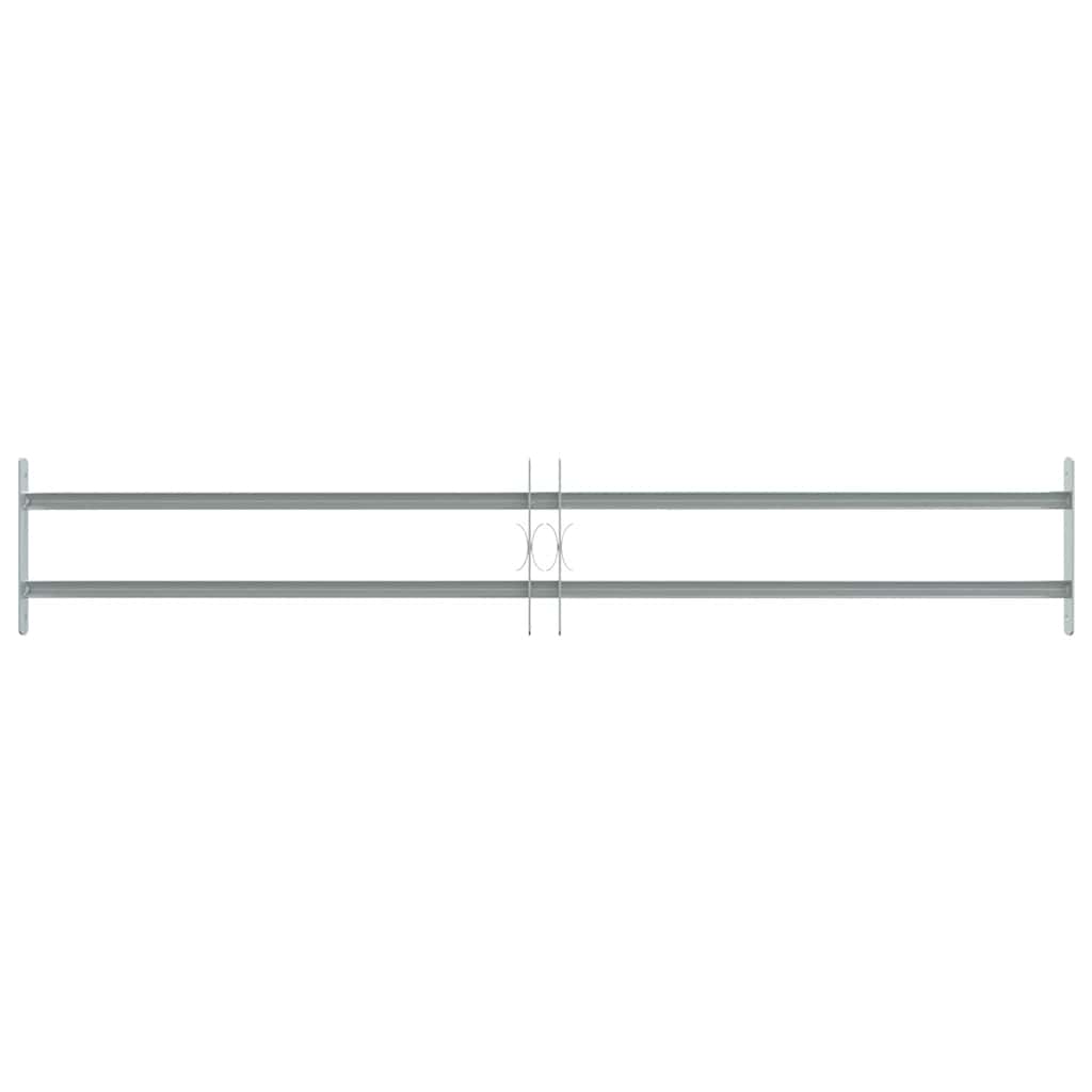 Adjustable security window grille with 2 bars 1000-1500 mm 