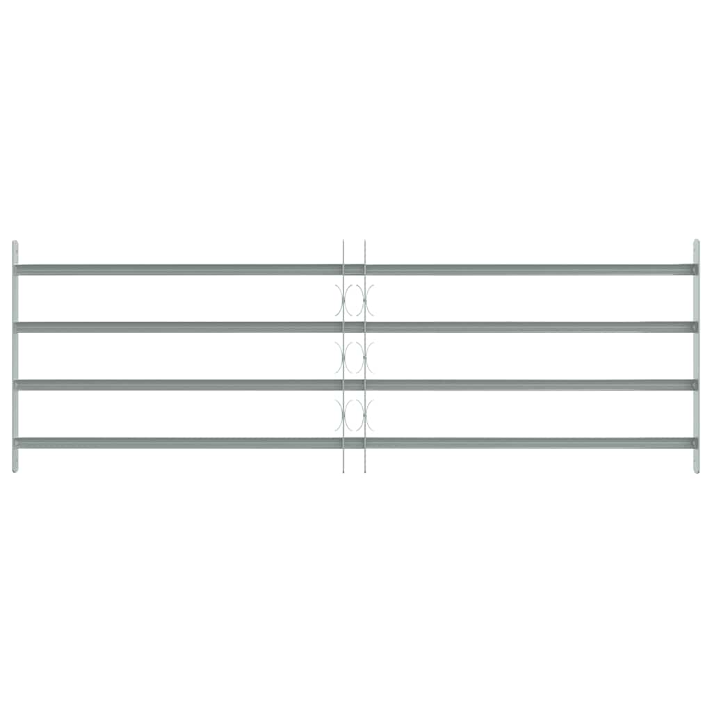 Adjustable security window grille with 4 bars 1000-1500 mm 
