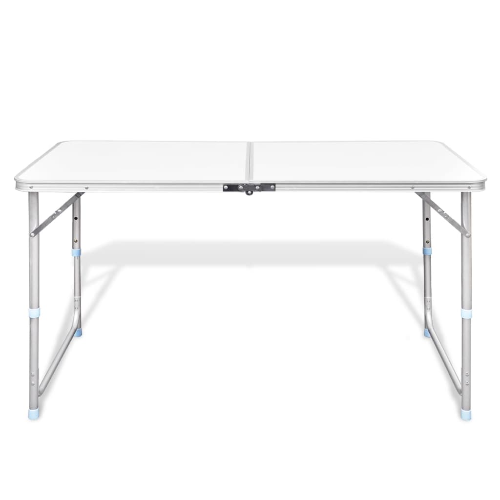 Mesa de camping plegable ajustable 120x60 cm vidaXL