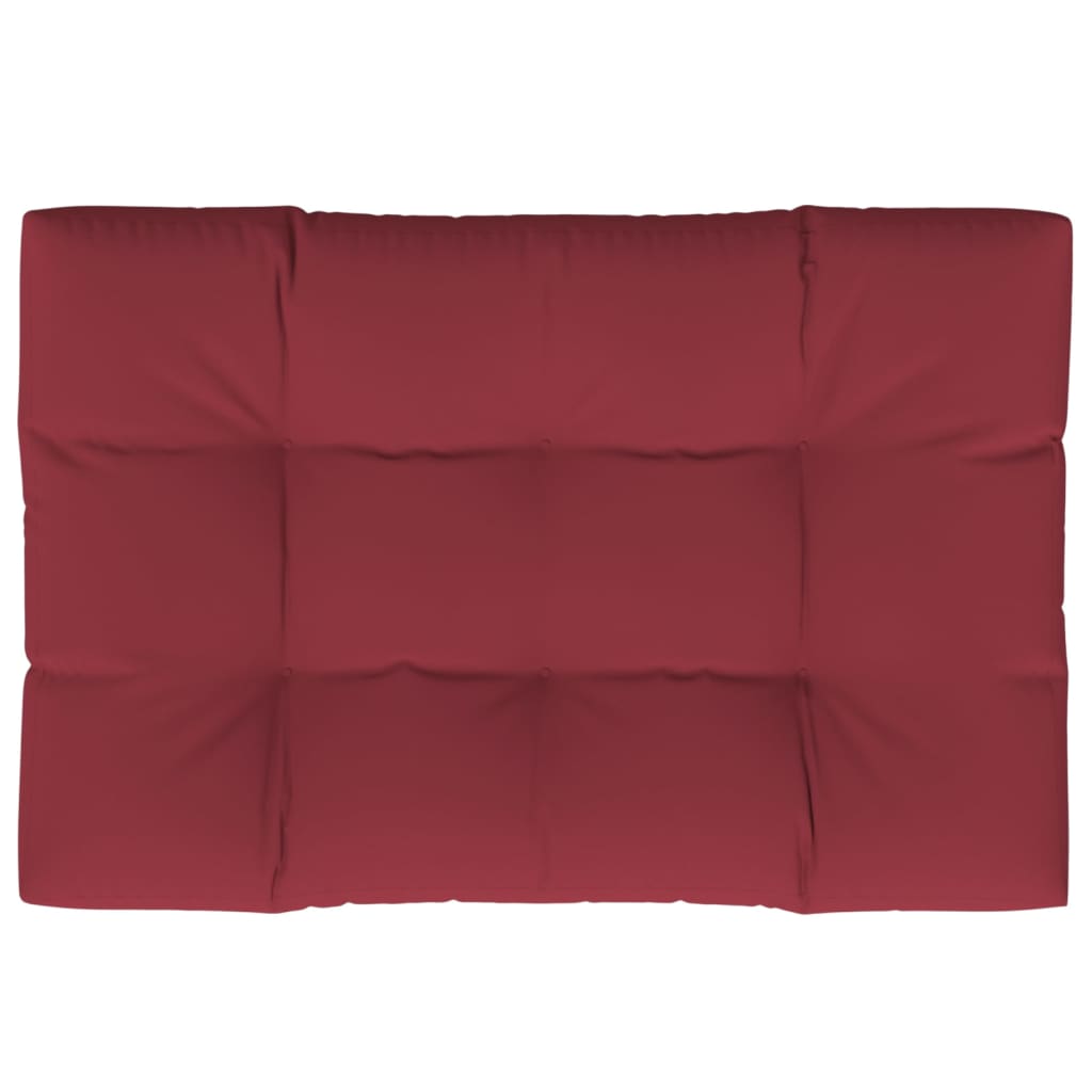 Cojín para muebles de palets tela rojo tinto 120x80x12 cm vidaXL