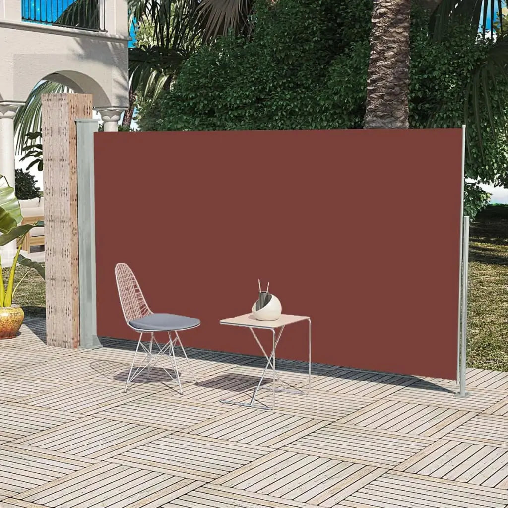 Vetonek Toldo lateral de jardín o terraza marrón 160x300 cm 