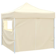 Cenador plegable con 4 paredes colore crema 3x3 m v2378 - Vetonek