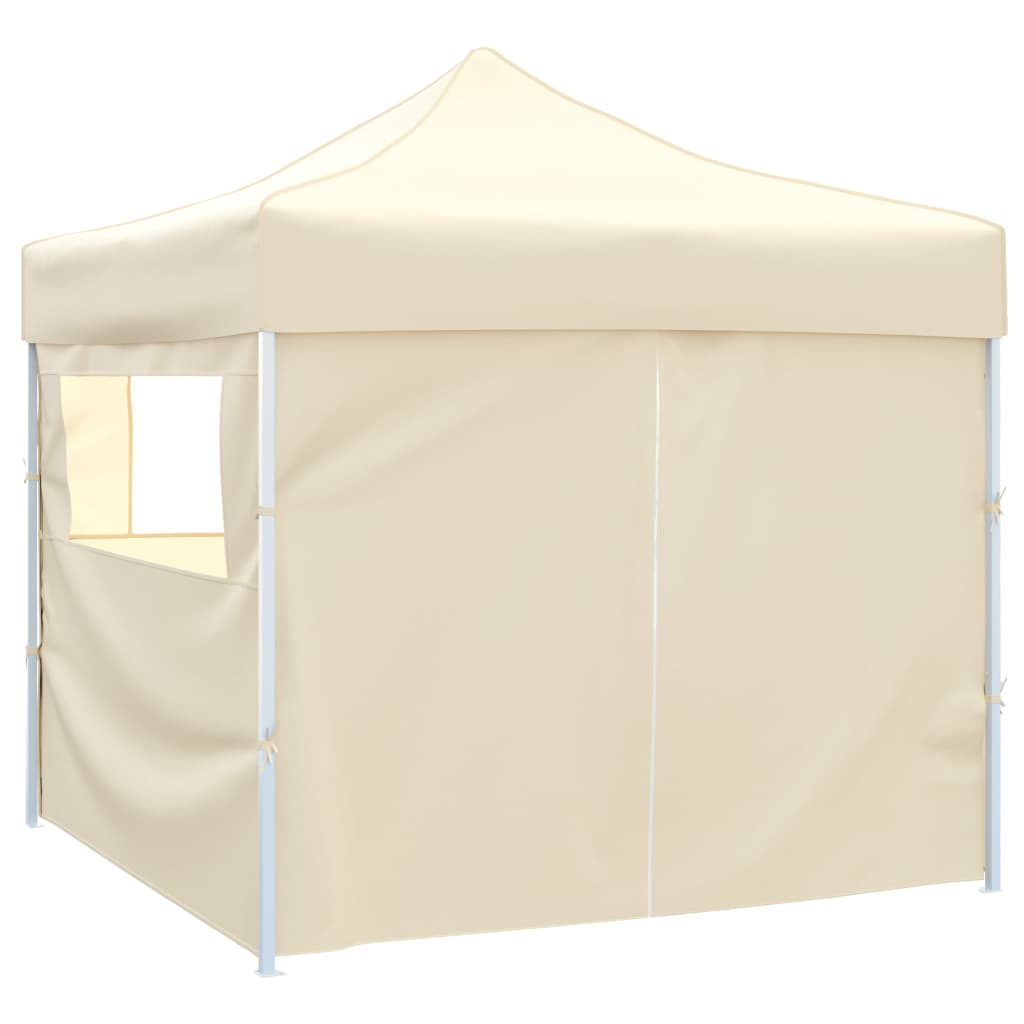 Cenador plegable con 4 paredes colore crema 3x3 m v2378 - Vetonek