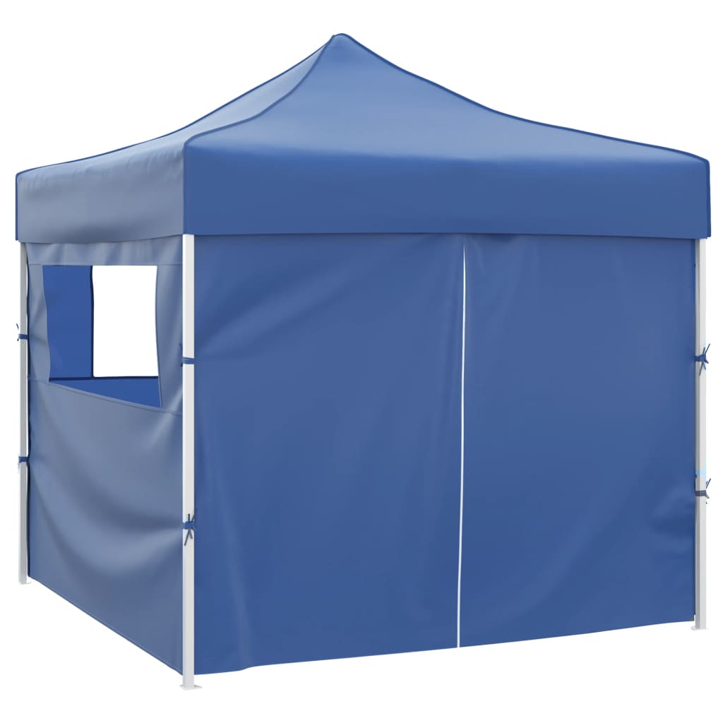 Cenador plegable azul con 4 paredes 3x3 m v2392 - Vetonek