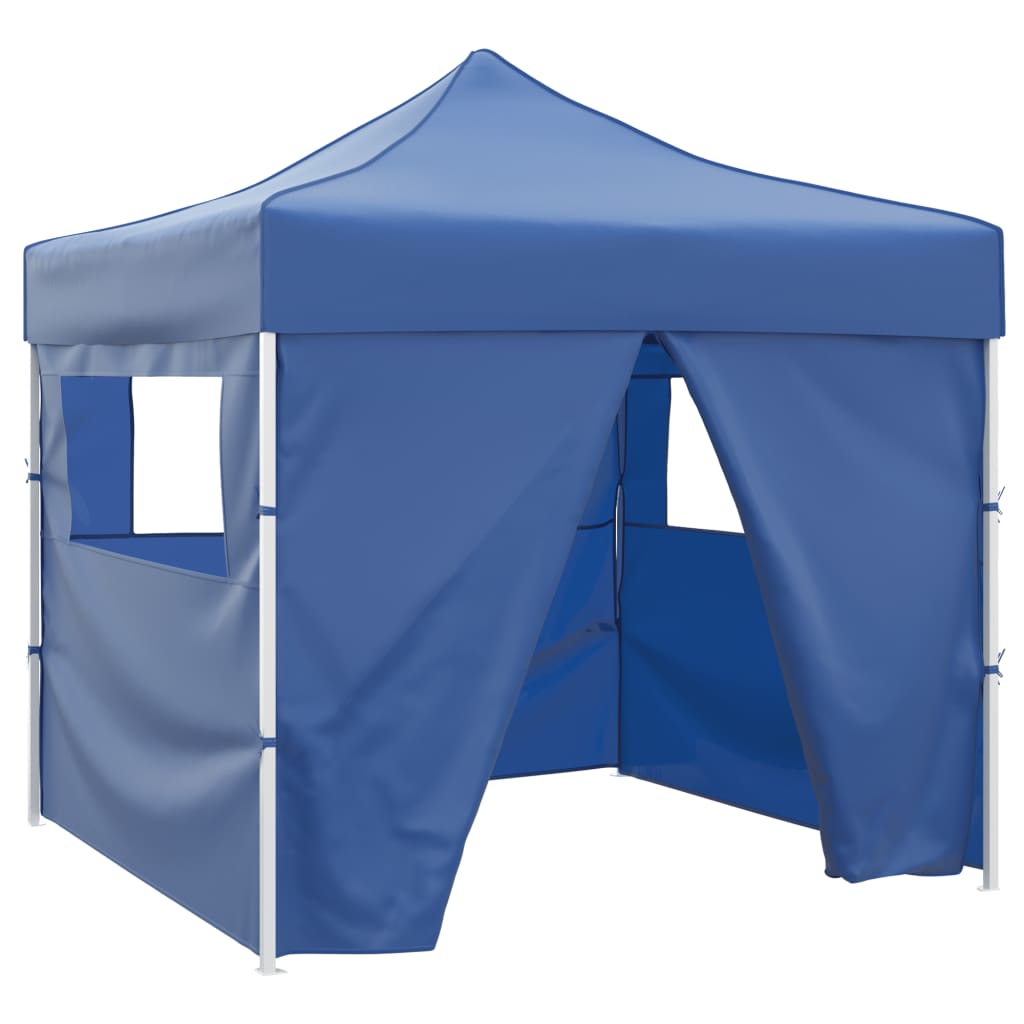 Cenador plegable azul con 4 paredes 3x3 m v2392 - Vetonek