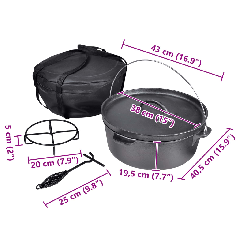 Dutch pot includes accessories, 11.3 L