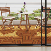 Terrace tiles vertical design 10 units acacia 30x30 cm v5775 Vetonek