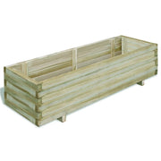 Arriate rectangular madera 120x40x30 cm V9575 Vetonek