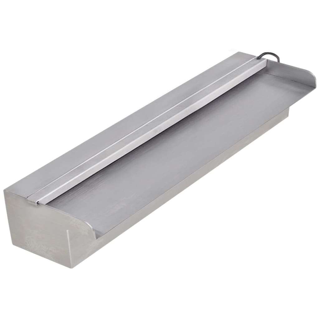 Vetonek Fuente cascada rectangular LED piscina acero inoxidable 45 cm 