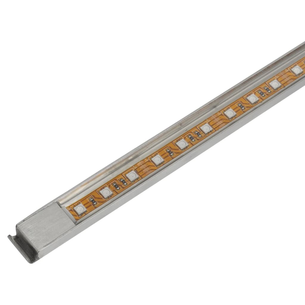 Fuente cascada rectangular LED piscina acero inoxidable 90 cm vidaXL