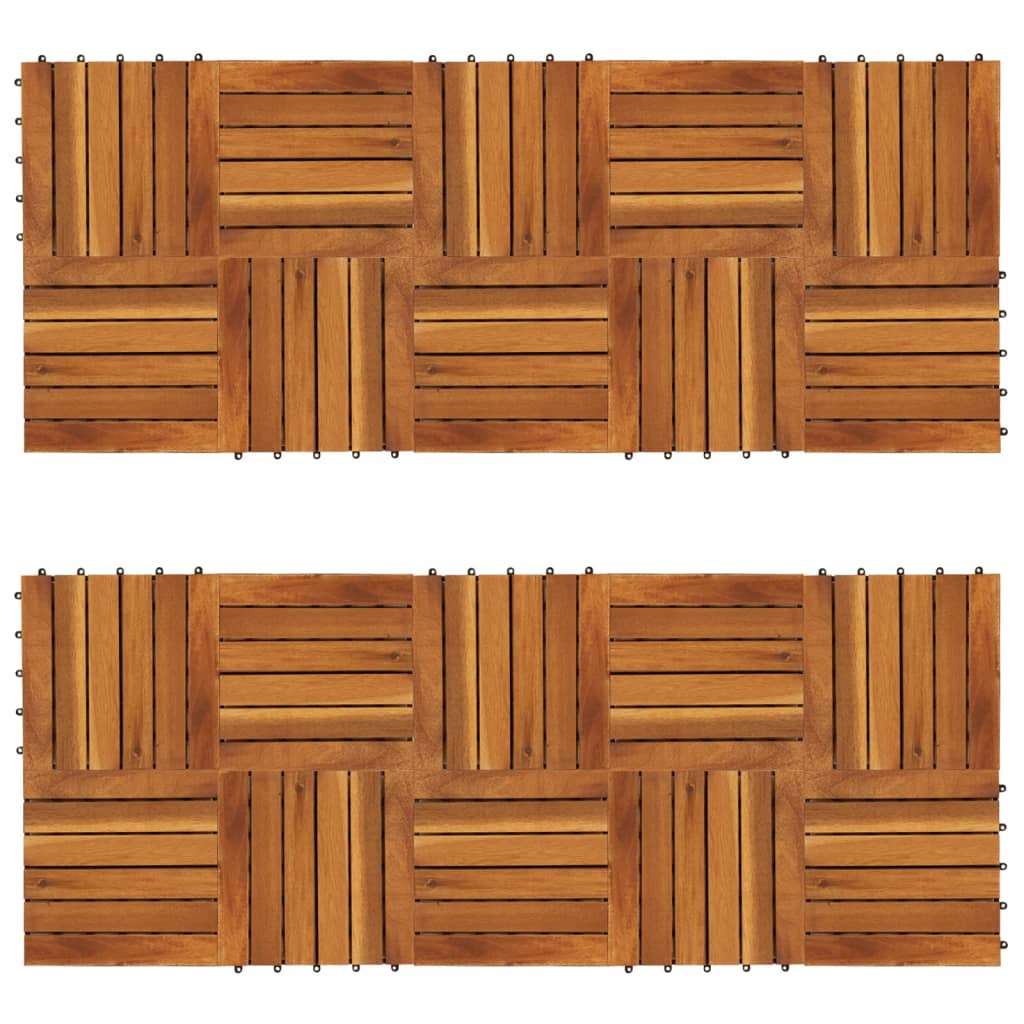Terrace tile vertical pattern 20 pcs acacia wood 30x30cm v7563 Vetonek