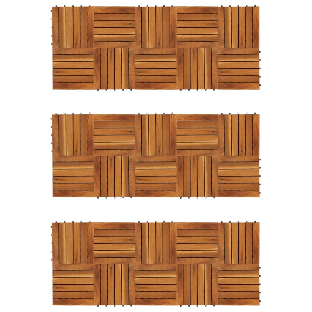 Porch tiles vertical pattern 30 pieces acacia 30x30 cm v7570 Vetonek