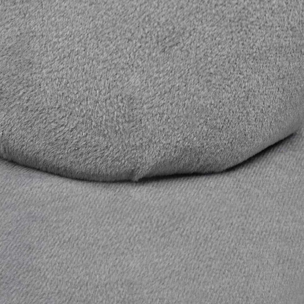 Sillón en forma de mano de terciopelo gris vidaXL