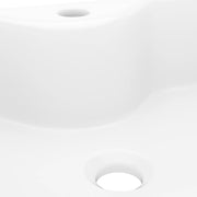 Lavabo de cerámica cuadrado orificio de grifo y desagüe blanco v2252 - Vetonek