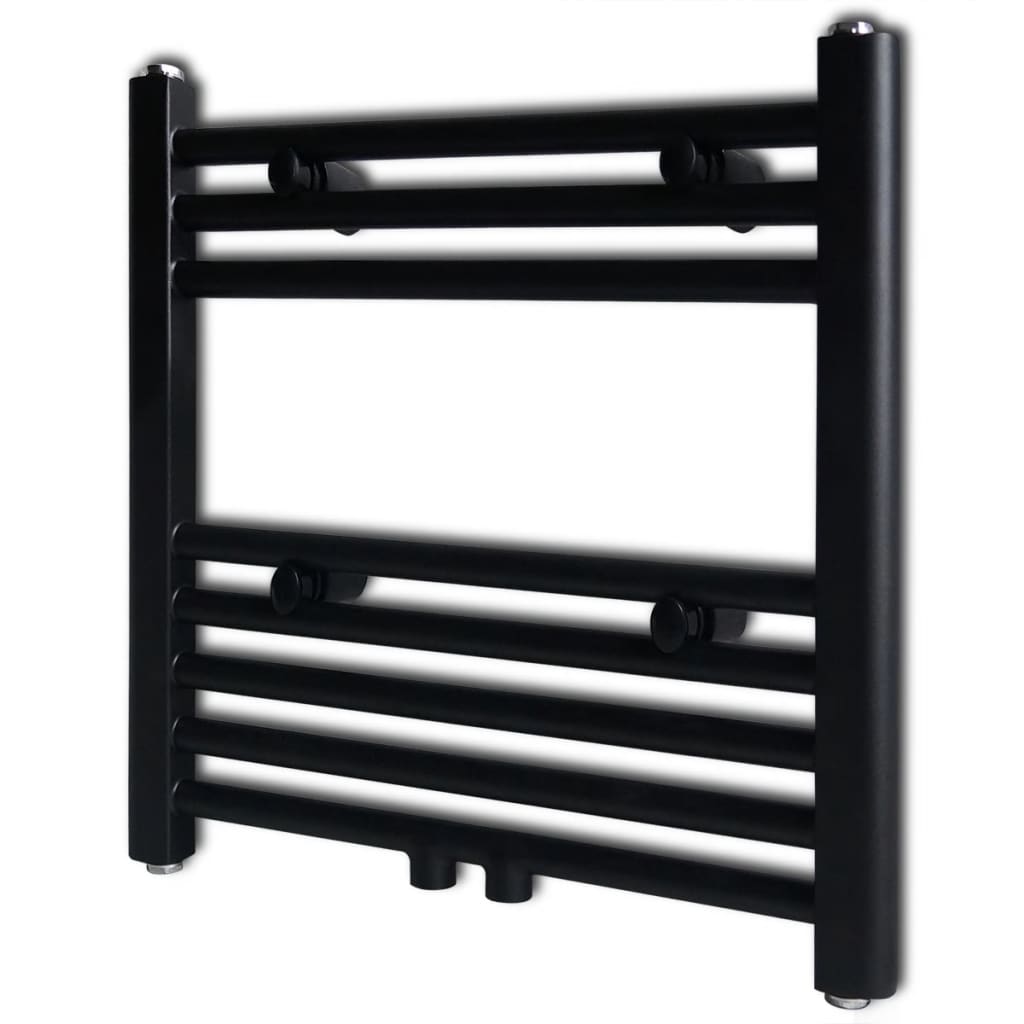 Vetonek Radiador toallero de baño recto negro 480x480 mm