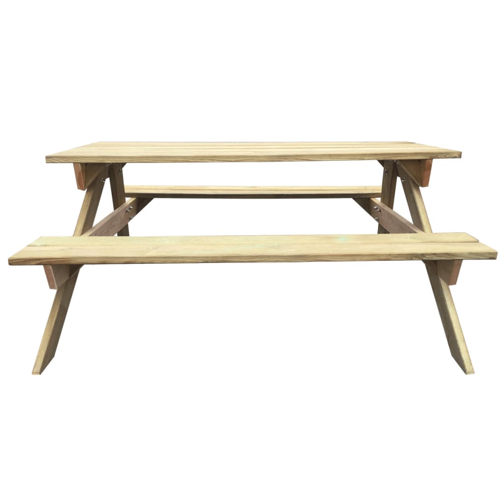 Mesa de picnic de madera de pino 150x135x71,5 cm vidaXL