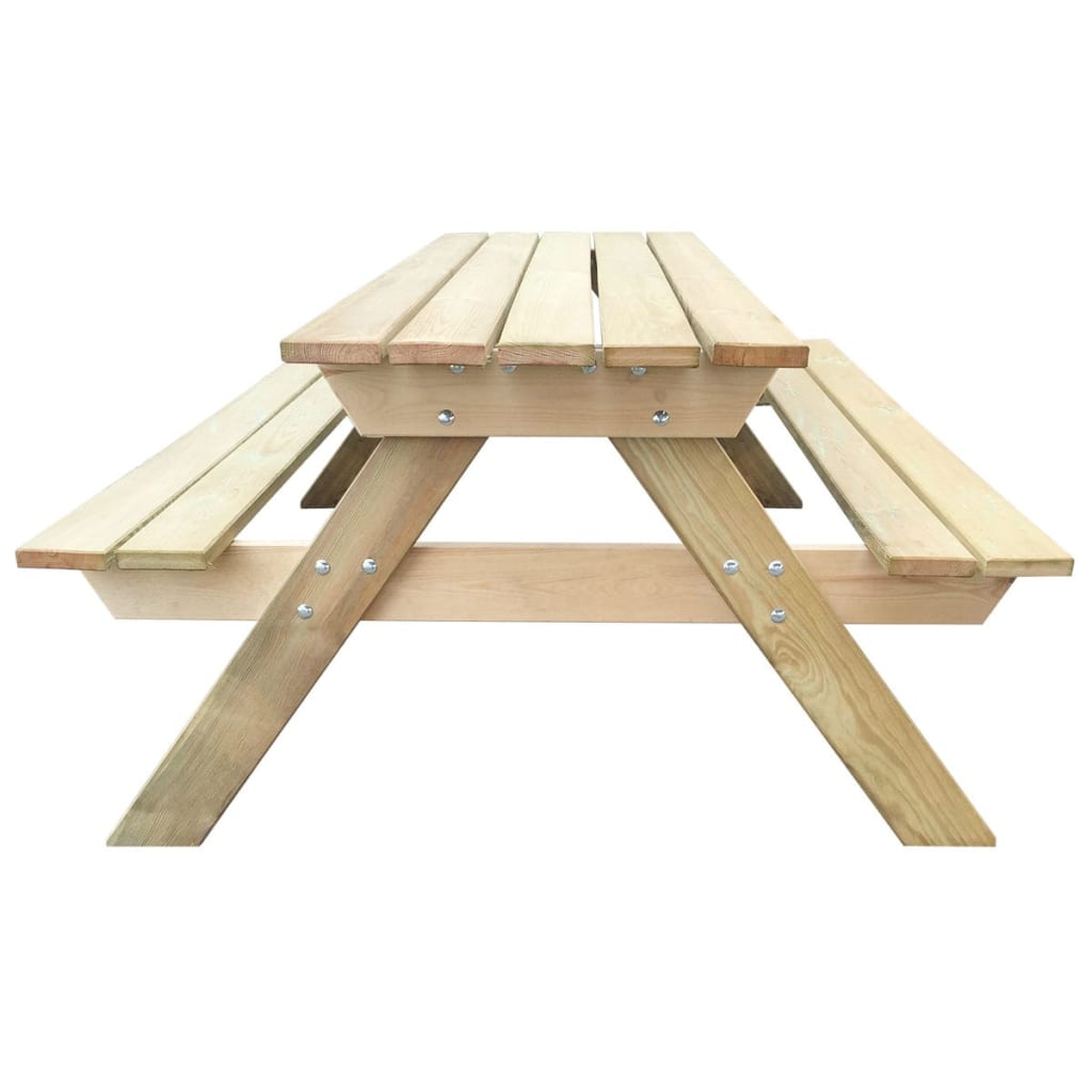 Mesa de picnic de madera de pino 150x135x71,5 cm vidaXL