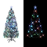 Árbol de navidad artificial con soporte/led fibra óptica 150 cm v8766 Vetonek