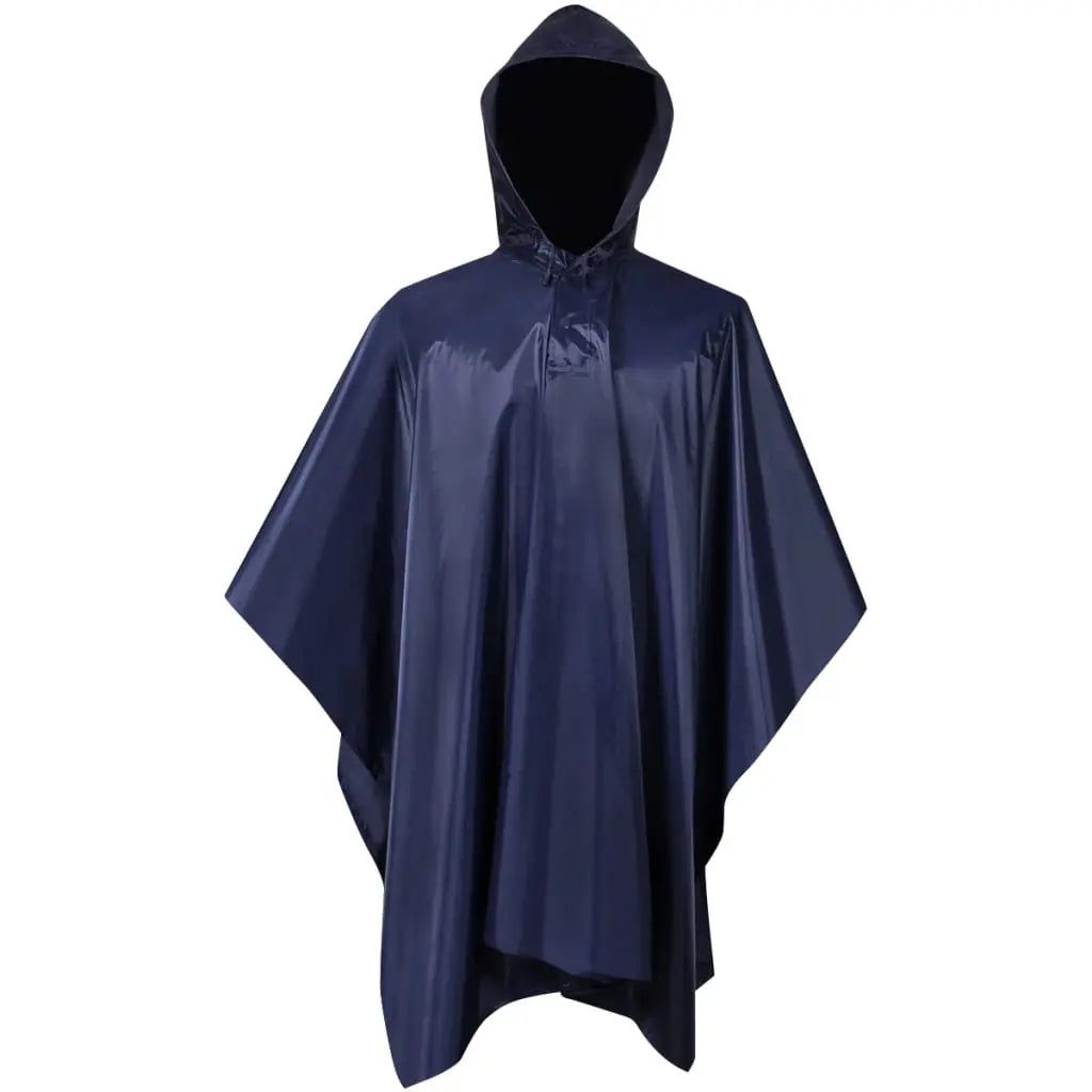 Poncho impermeable lluvia ejército para acampar/senderismo azul marino