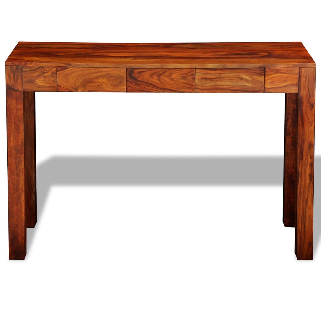 Mesa consola con 3 cajones madera maciza Sheesham 80 cm vidaXL