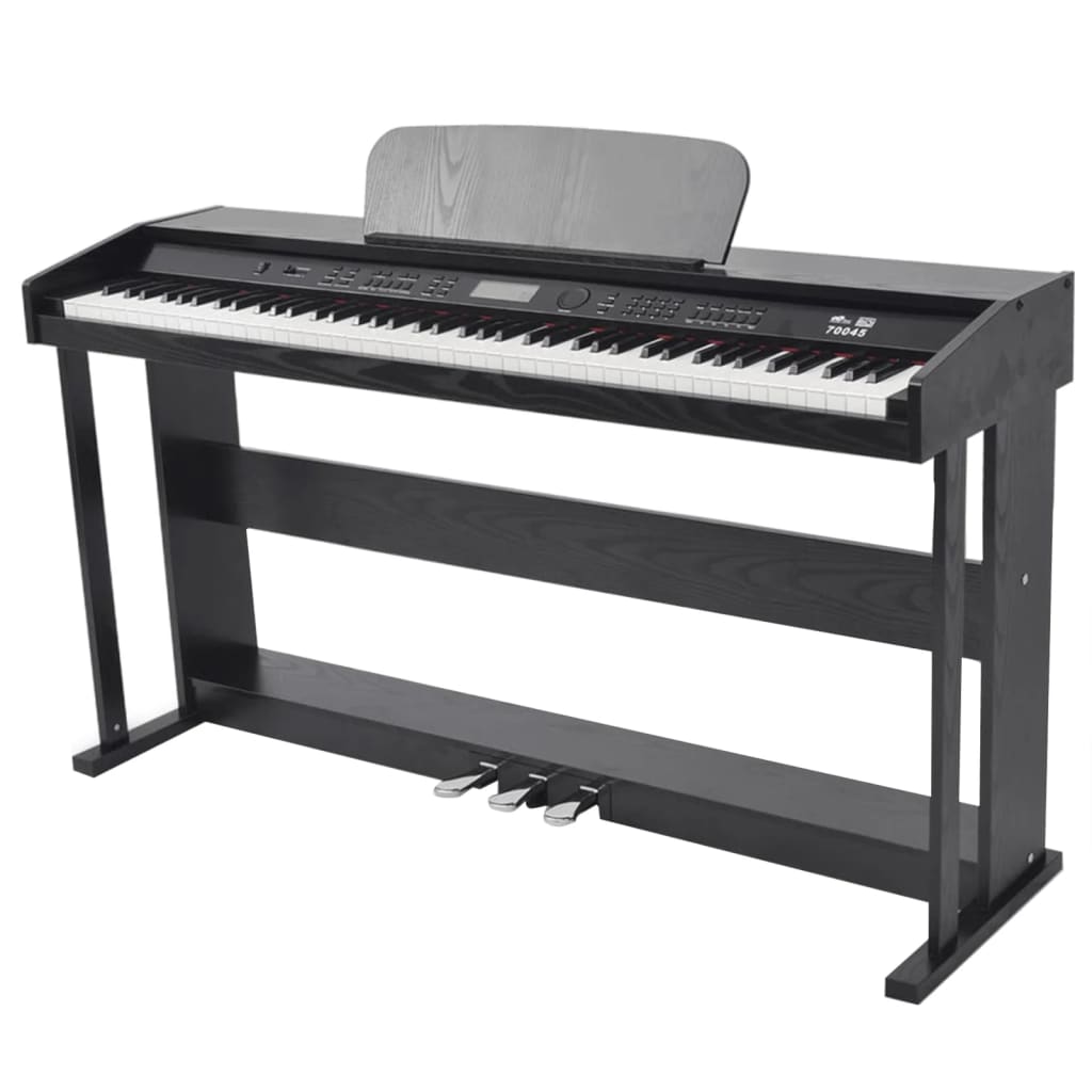 Vetonek Piano digital de 88 teclas con pedales negro tabla melamina  