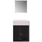 Conjunto de mueble y lavabo 3 piezas negro - Vetonek