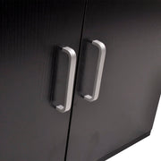 Conjunto de mueble y lavabo 3 piezas negro - Vetonek