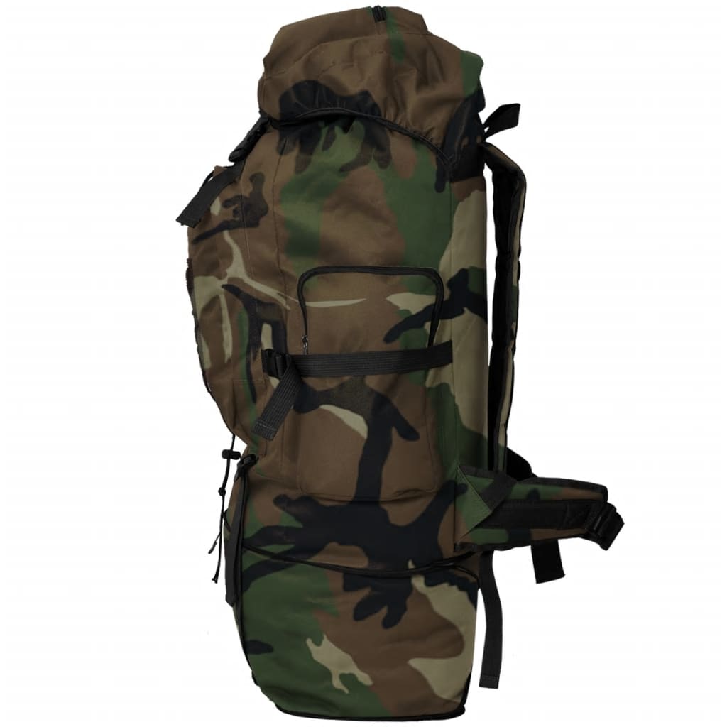 Mochila estilo ejército XXL camuflaje 100 l