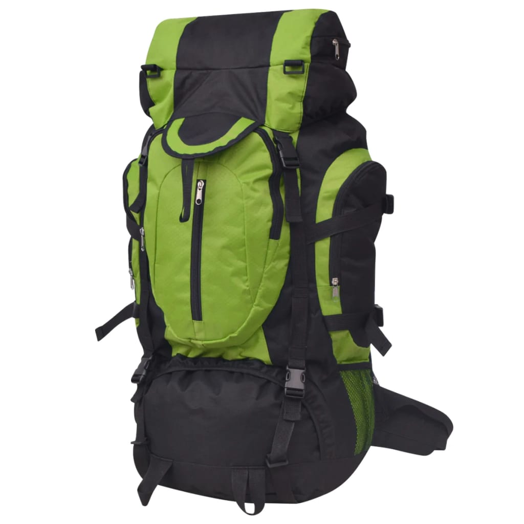 Vetonek Mochila de senderismo XXL negro y verde 75 l