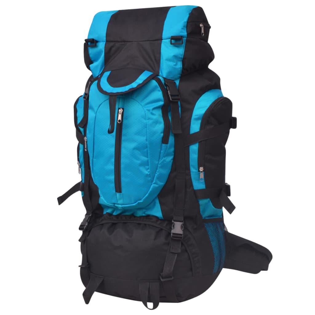 Vetonek Mochila de senderismo XXL negro y azul 75 l