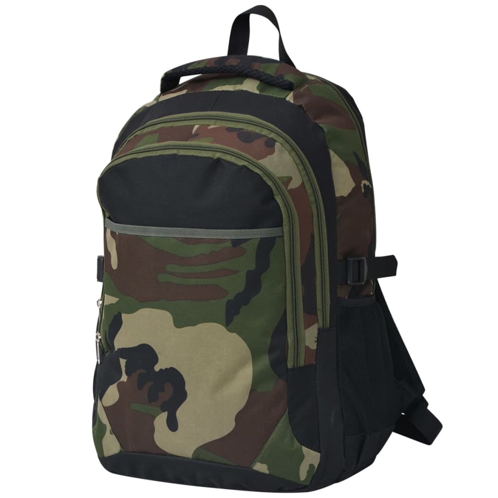 Vetonek Mochila de colegio 40 L negra y camuflaje