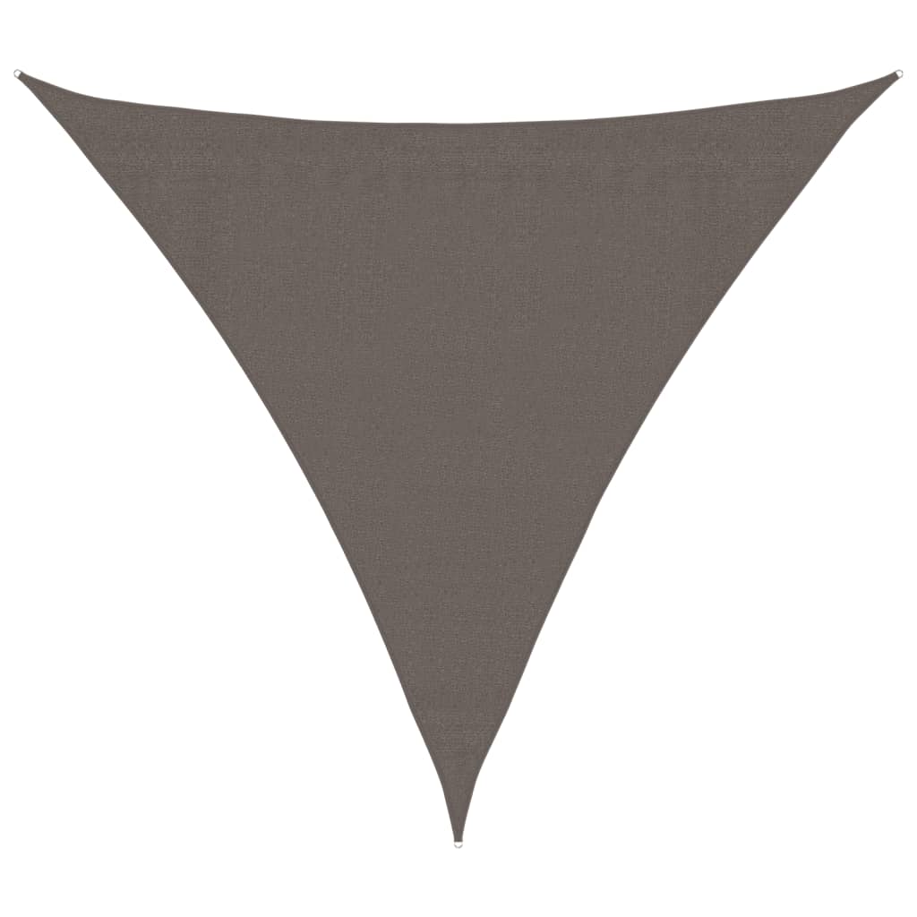 Toldo de vela triangular 3,6x3,6x3,6 m HDPE gris antracita vidaXL