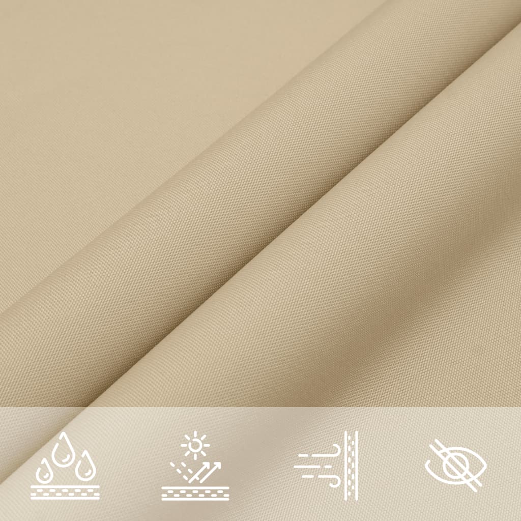 Toldo de vela triangular tela Oxford beige 5x5x5 m vidaXL