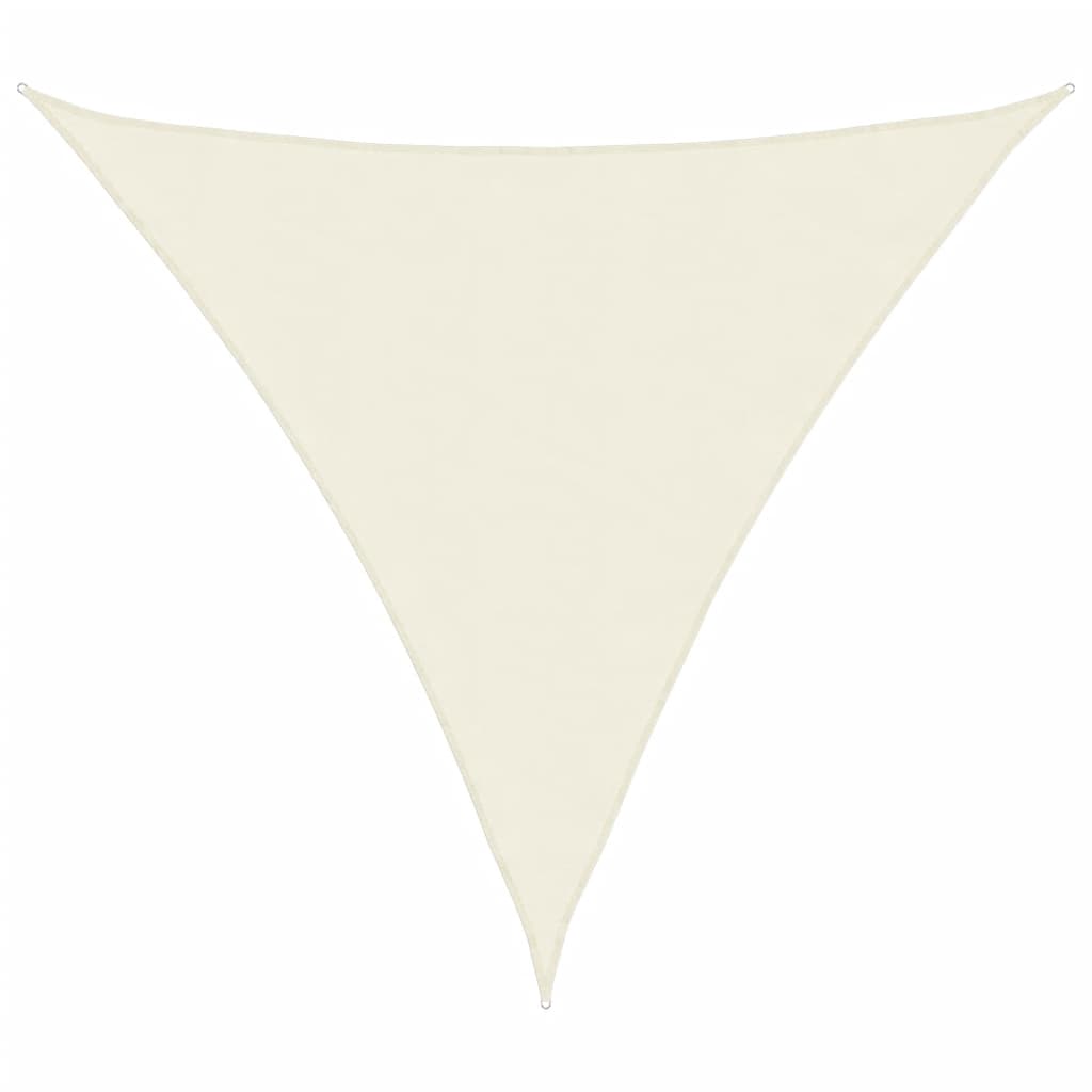 Vetonek Toldo de vela triangular tela Oxford color crema 3,6x3,6x3,6 m 