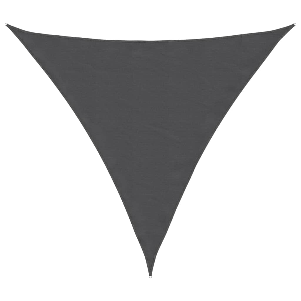 Toldo vela triangular tela Oxford gris antracita 3,6x3,6x3,6 m vidaXL