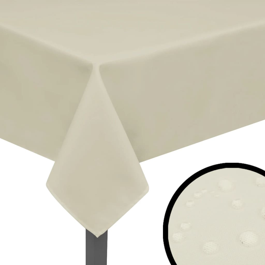 Manteles de mesa 5 unidades crema 170x130 cm vidaXL