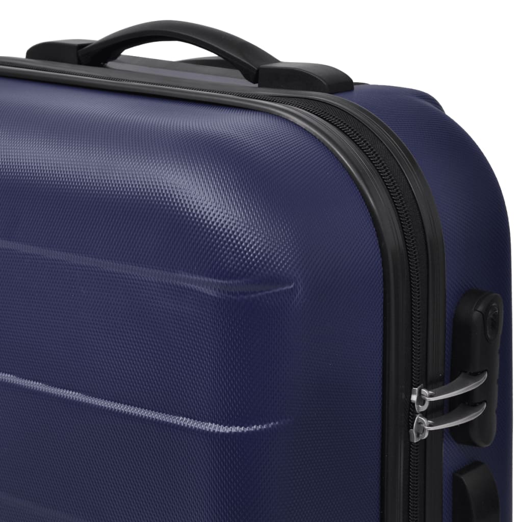 Set Trolley Rigid Suitcase Three UDS. Blue