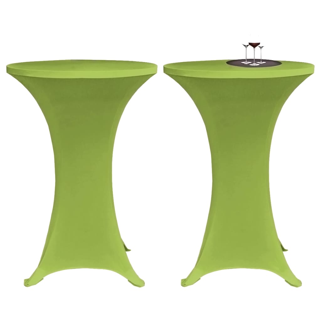 Vetonek Funda elástica para mesa 2 unidades 70 cm verde