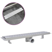 Vetonek Desagüe de ducha lineal ondulado acero inoxidable 630x140 mm