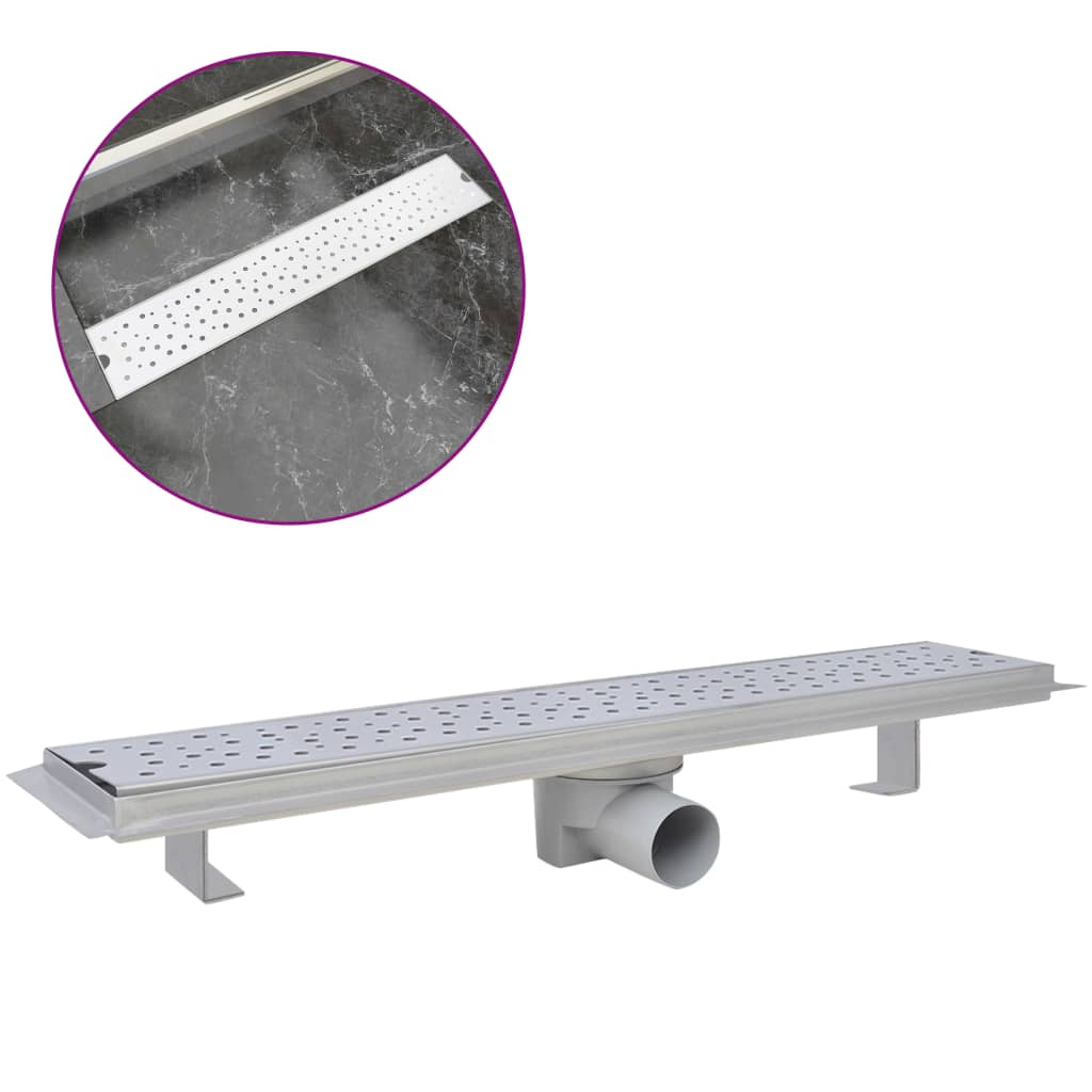 Vetonek Desagüe de ducha lineal burbuja acero inoxidable 630x140 mm