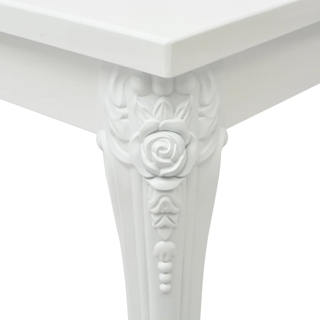 Mesa de comedor blanco brillante 116x66x76 cm vidaXL