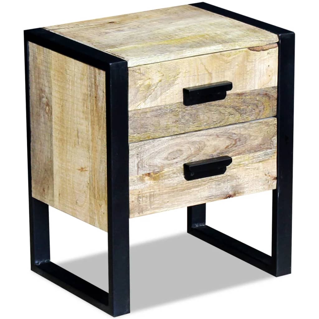 Auxiliary table with 2 Drawers Sound Wood Mango 43x33x51 cm