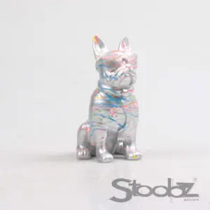 Perro con gafas en acabado blanco de 18 cm - Vica Art de Vetonek