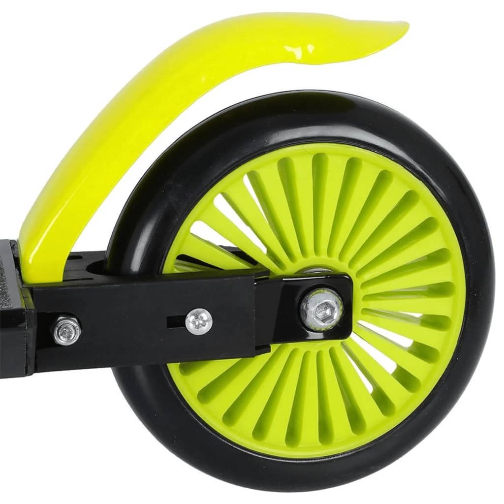 XQ Max Patinete plegable con freno de pie negro y lima vidaXL